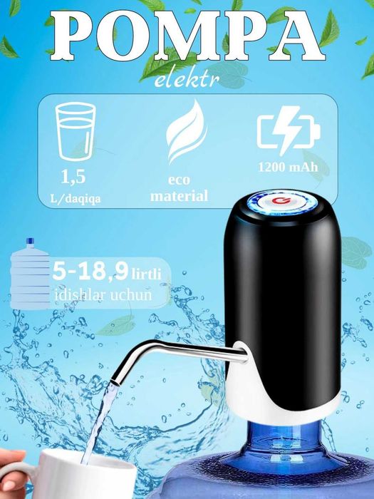 Автоматическая помпа для воды USB для бутылей.p11