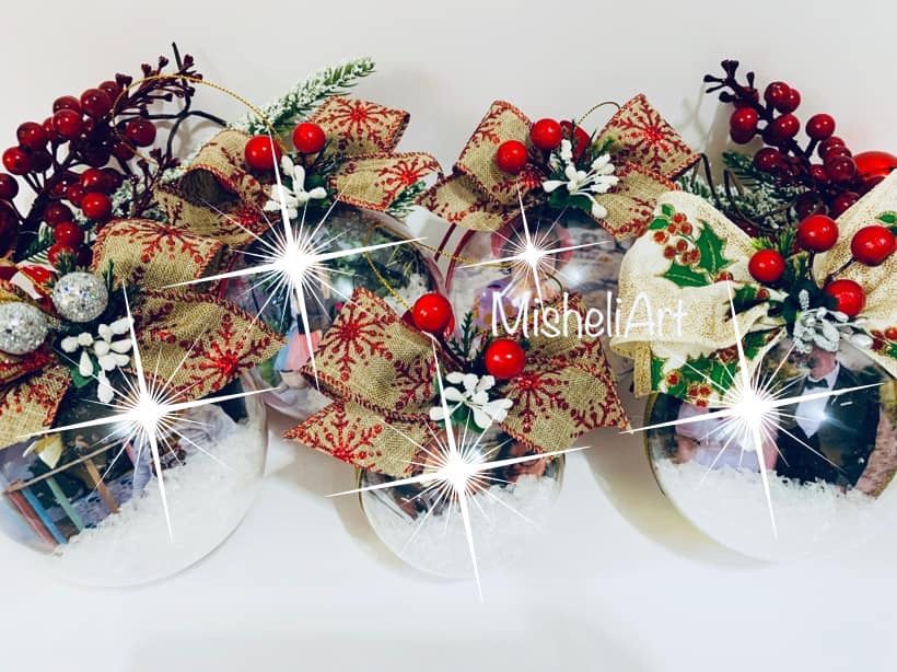 Коледна топка със снимка