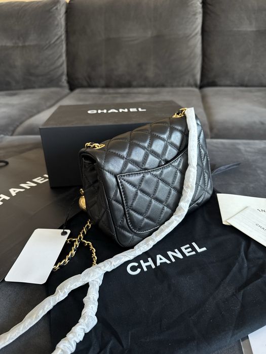 Poseta Chanel Vanity 17cm - full box/premium/crem/negru