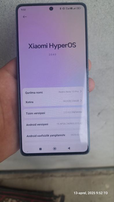 Redmi Not 13Pro 8/256