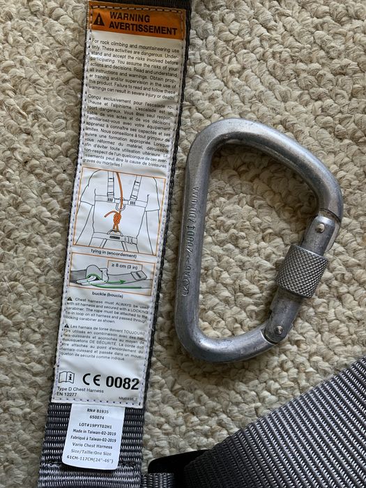 Ham alpinism chest harness Black Diamond+carabina