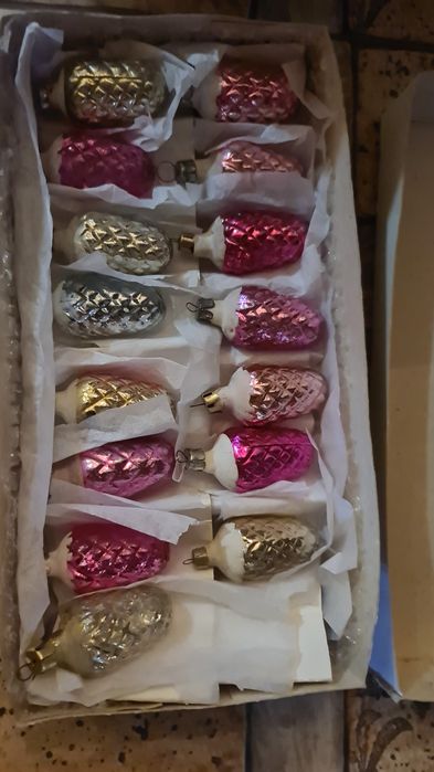 Елочные игрушки. Стеклянные.  Времен СССР