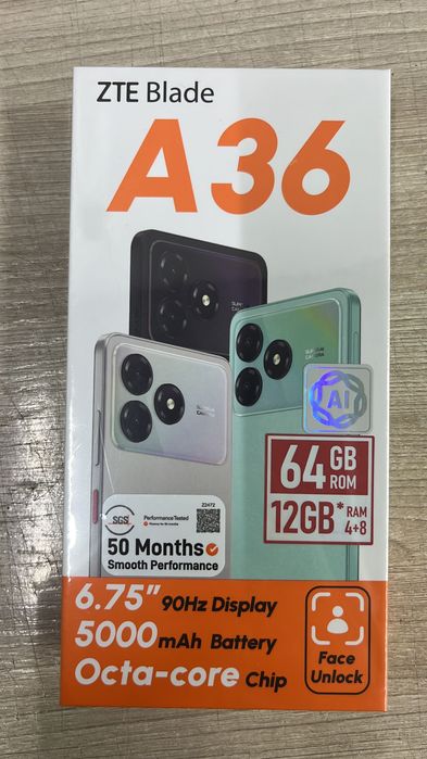 Продам новый ZTE blade A36