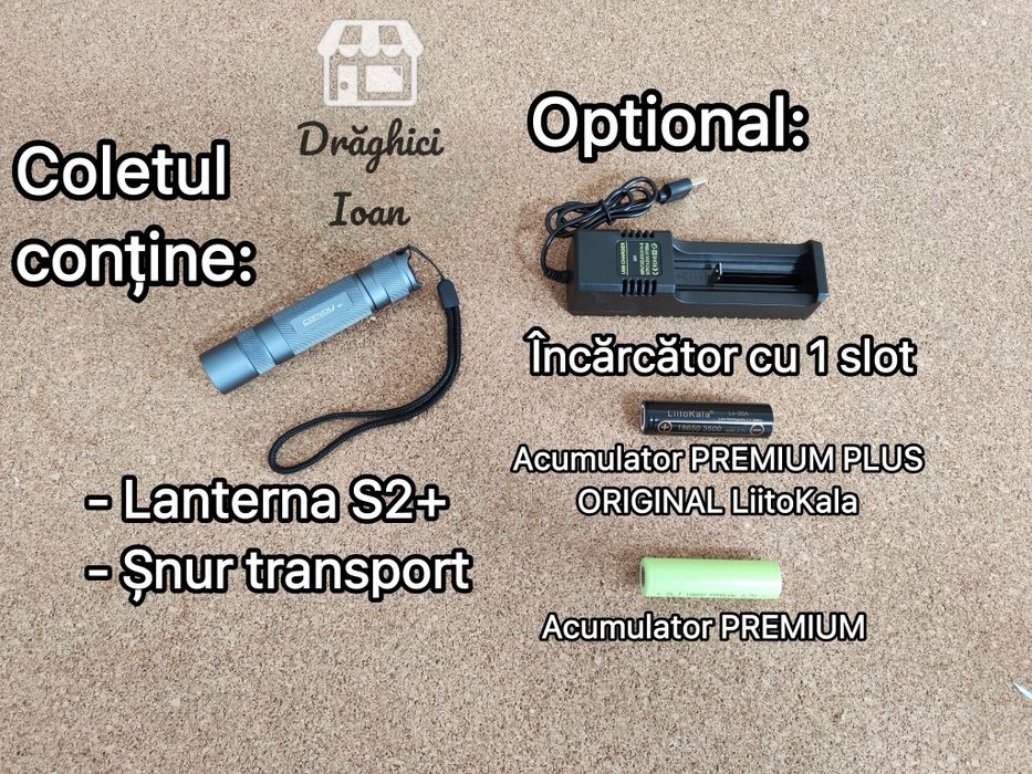 Convoy S2+ Mini lanterna PROFESIONALA cu Led SST40 1800 lumeni