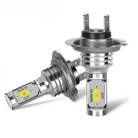 Set 2 Becuri Auto LED H7 80W Lumina Alba Puternica Canbus Nou