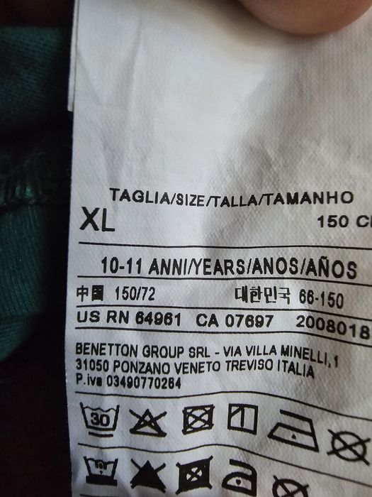 Vând tricou copii 10-11 ani United collors of Beneton