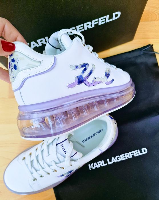 Adidasi piele naturala Karl Lagerfeld,cutie,saculet, etichetă