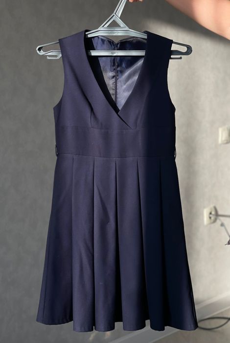 Сарафан школьный синий для девочки 13-14 лет