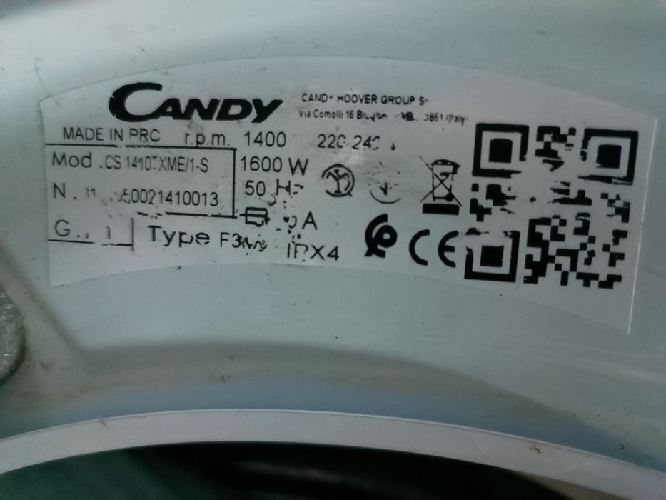 Dezmembrez mașina de spălat Candy CS TXME1410/1-S și CS 04 1275TE/1-S