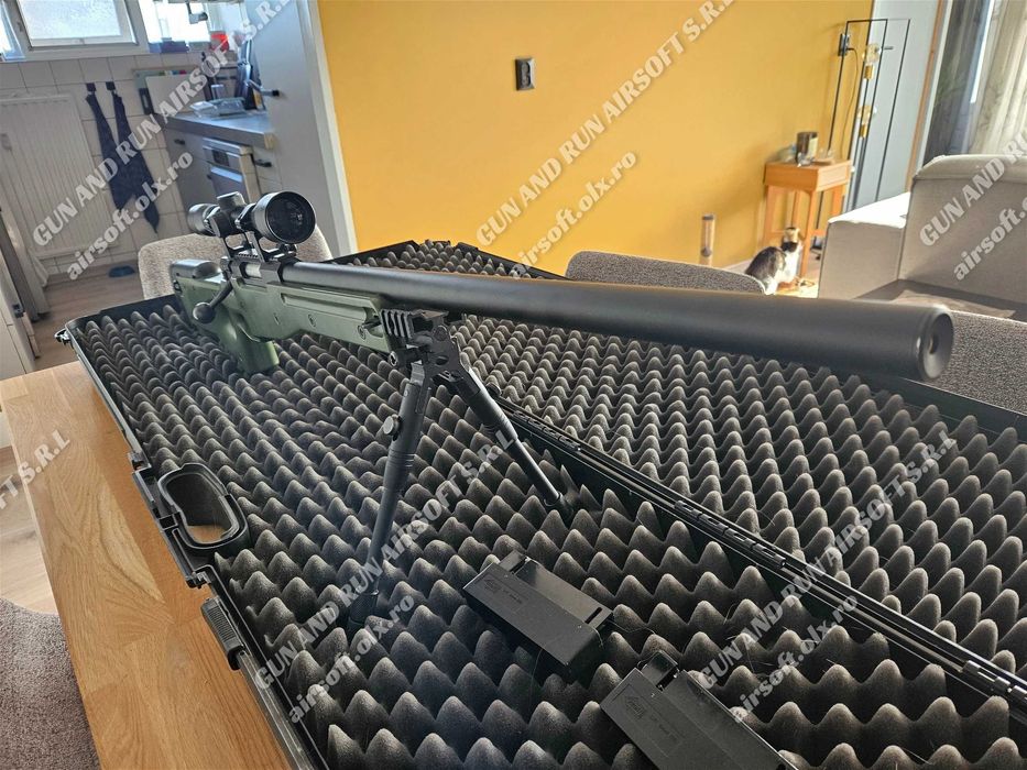 Pusca Cu Luneta AIRSOFT PUTERNICA!! - AWP - NOUA - 220m/s - SniperARC