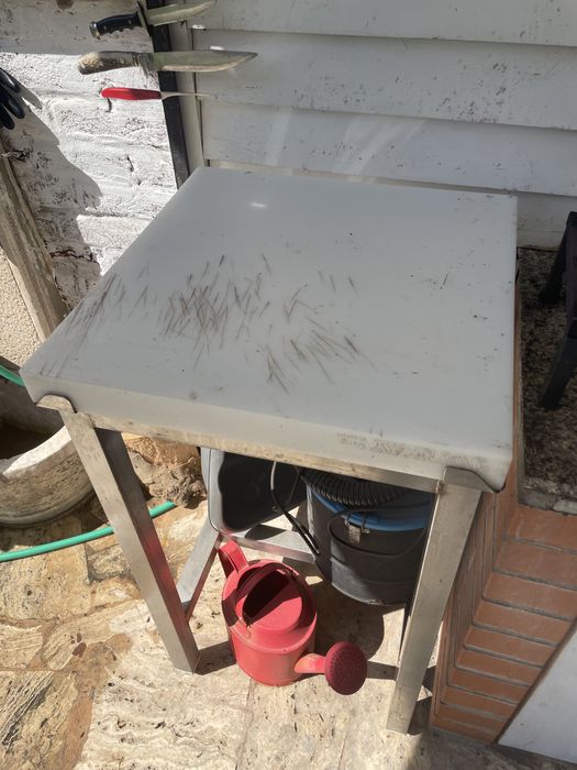 Masa de lucru inox cu blat de polietilena