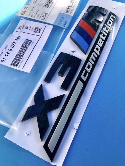 Emblema X3M Competition / Embleme auto BMW / Sticker Stema Sigla