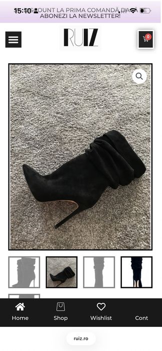 Cizme Ruiz , piele întoarsă