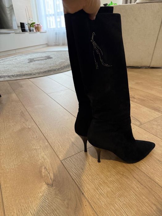 Сапоги осень/весна замша