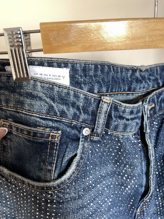 Дънки с камъни Zara М размер