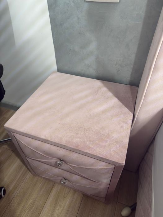 Pat de catifea roz 140x200