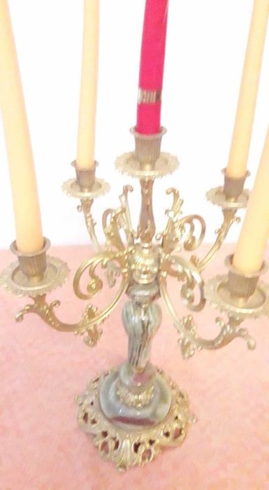 Sfejnic din bronz cu onix