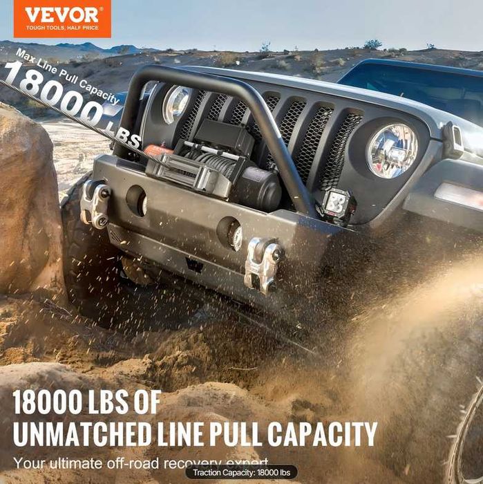 Troliu Auto 13.500 LBS 12V – Cablu Oțel, Wireless, Garanție