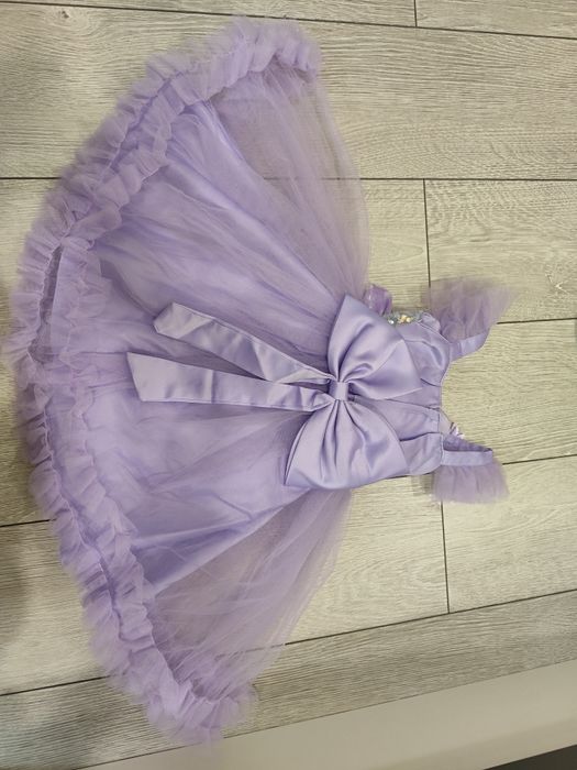 Рокля за момиче - Лила и розова