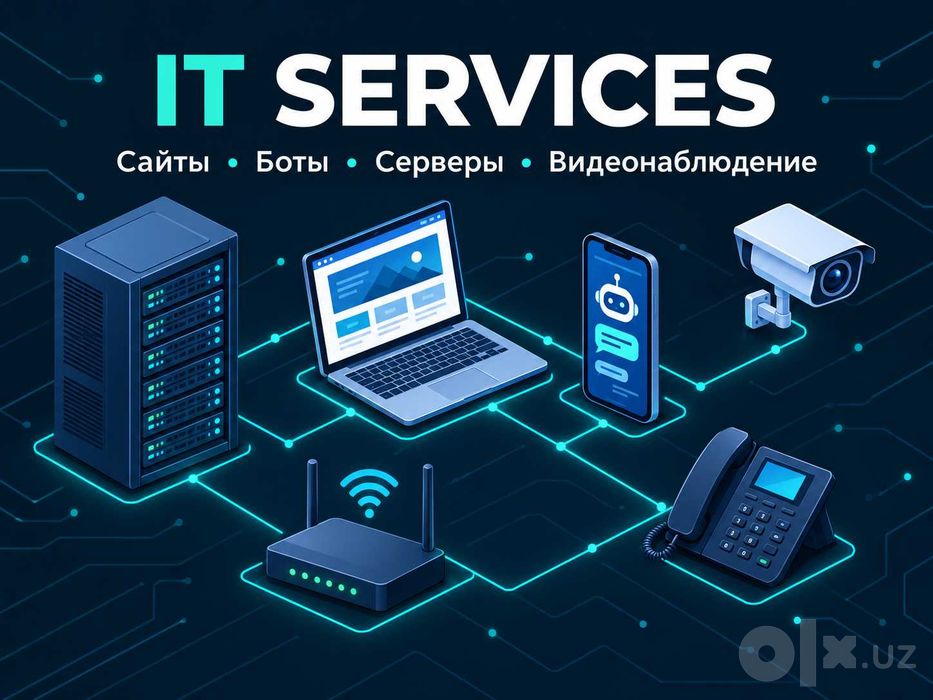 Сайты, Telegram боты, серверы, видеонаблюдение — IT под ключ