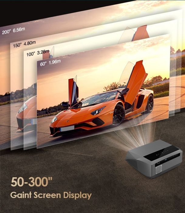 Videoproiector LED 16000 lumeni,AutoFocus,300 inch,Android 9, Nou Dura ...