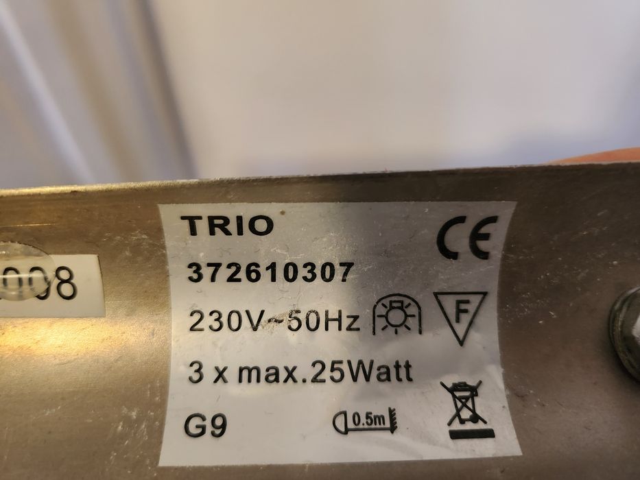 Lampă TRIO Leuchten 372610307 , 3xmax 25W , Nichel