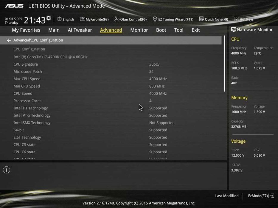 Процесор CPU Intel Core i7 4790K сокет LGA 1150 Devil's Canyon