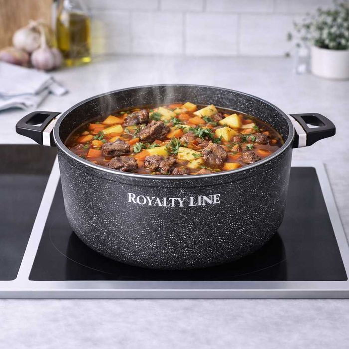 Oala din aluminiu turnat cu capac 32 cm Royalty Line