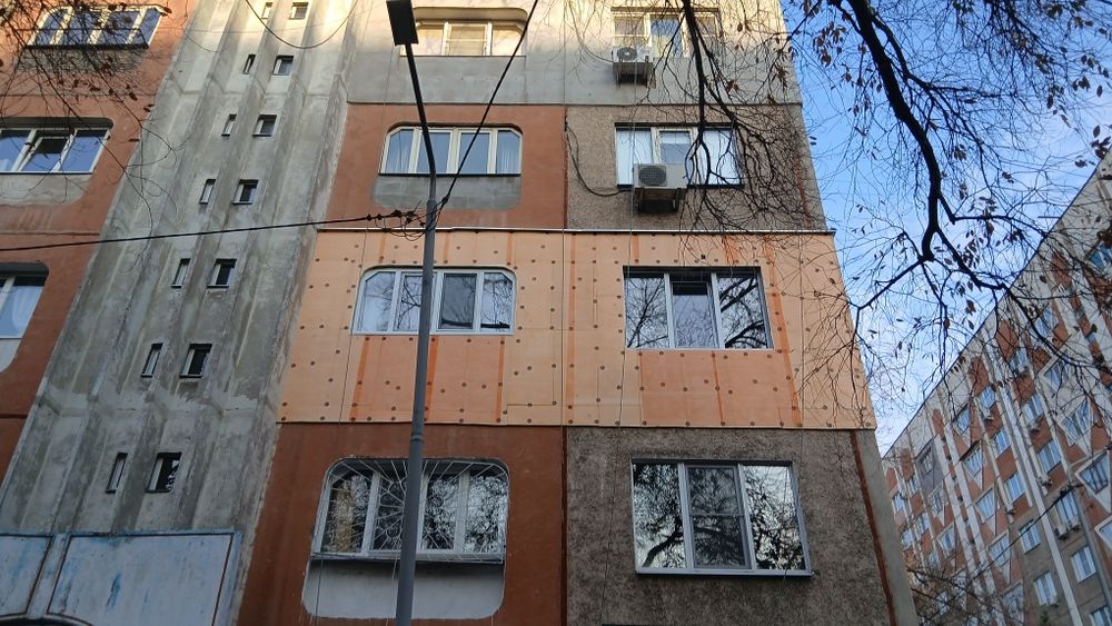 Утепление стен. Высотные работы.