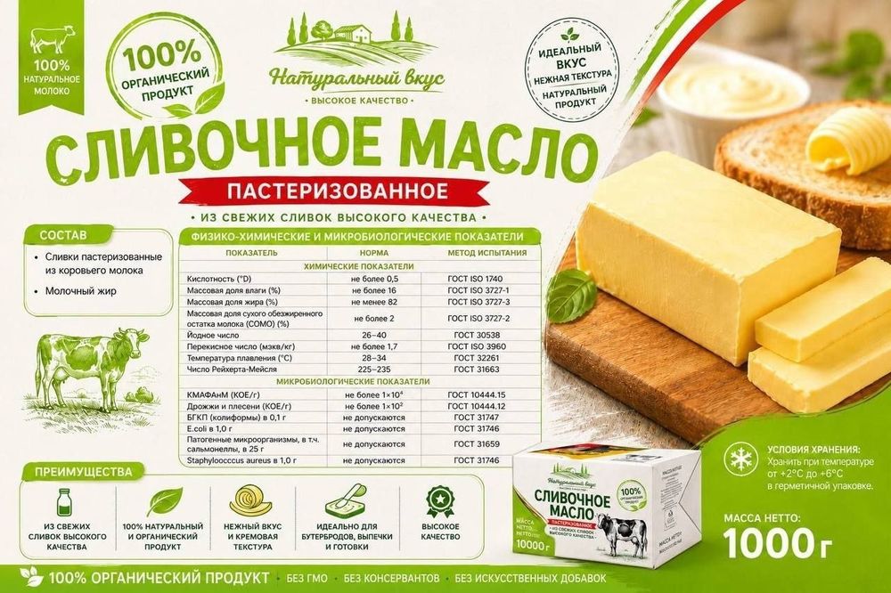Сливочное масло 100%натуралный.saryogʻ 100 % tabiiy