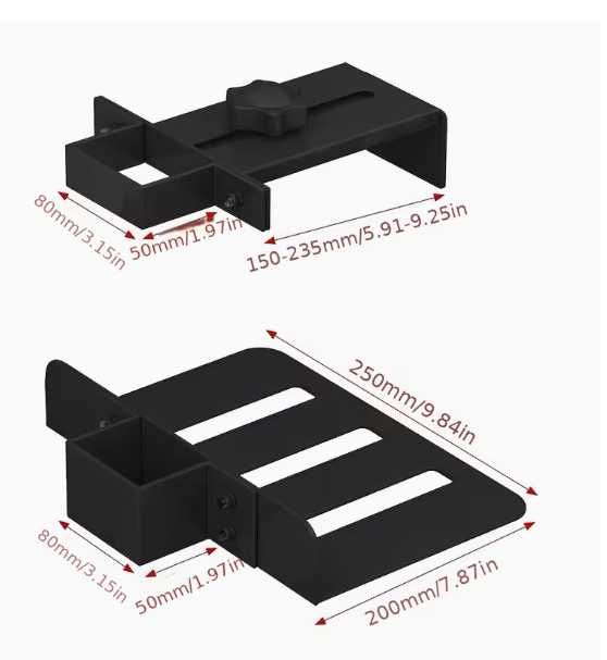 Стойка за компютърна кутия - закрепване за крак на бюро