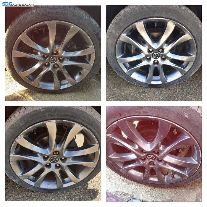 Set 4 Jante Roti Aliaj 225 45 19 R19 Anvelope Cauciucuri Vara Mazda CX-9 2007 - 2016 [C9590]