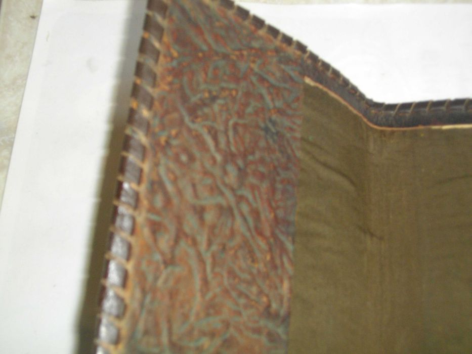 Ретро Ръчно Изработена  Папка/Подвързия Естествена Кожа-От Соца/НРБ