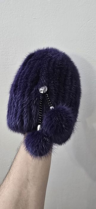 Норковая женская шапка
