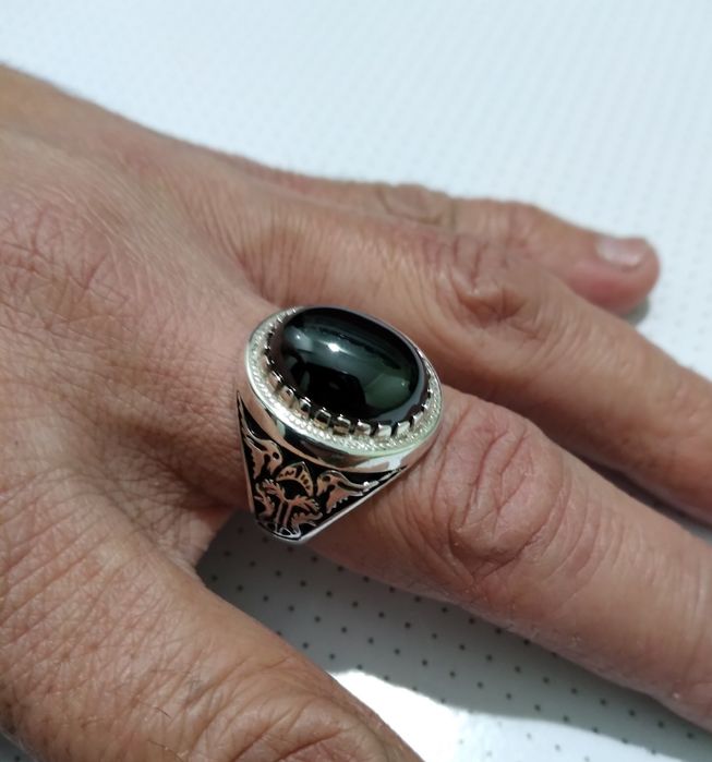 Кольцо серебряное мужское.Перстень.