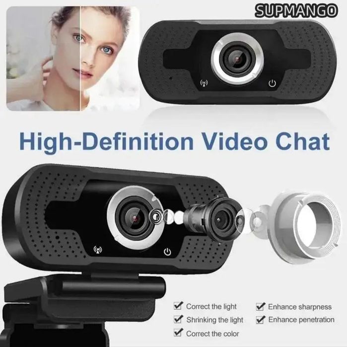 Usb Веб-камера Full HD со стереомикрофоном