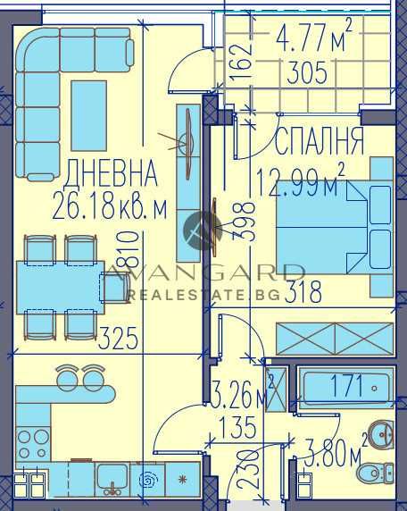 Продава се Двустаен апартамент в Пловдив, Център - 73 кв.м за 809 €/кв.м - Снимка #8