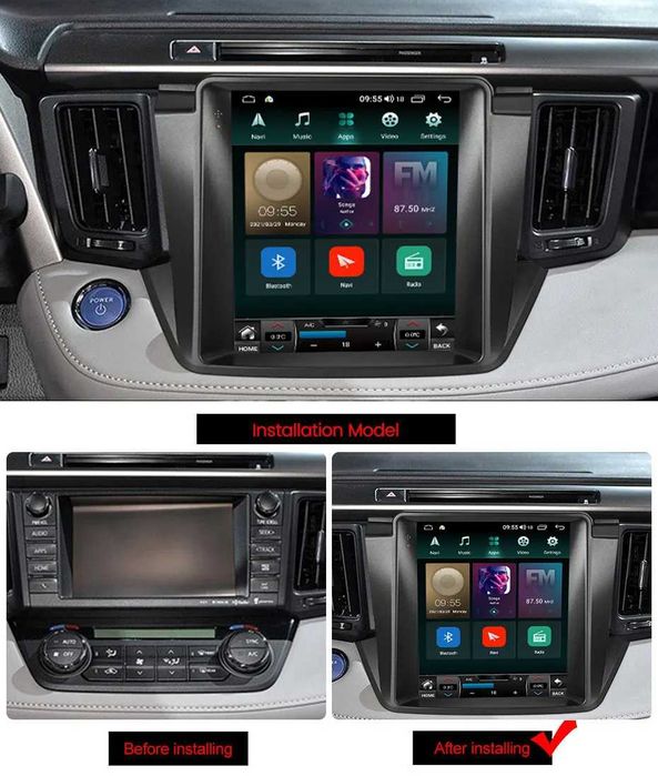 Navigatie Android TESLA Toyota RAV4 2013-2018 1/6 Gb Ram Waze Carplay