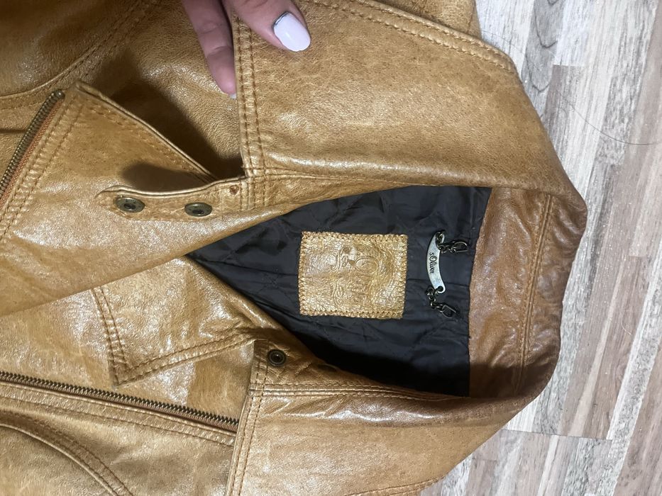 Дамско яке S Oliver естествена кожа