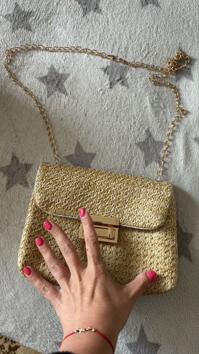 Сламена дамска чанта нова