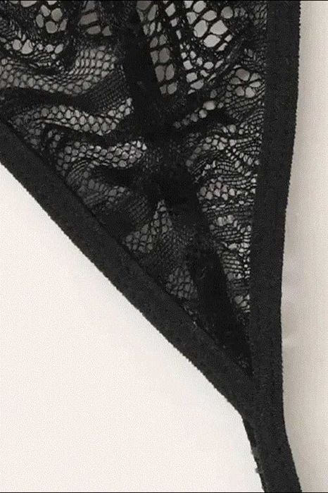 Дантелен комплект сутиен с прашки, халат