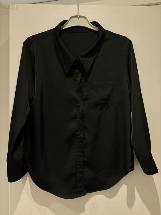 Черна сатенена риза Alexander Wang