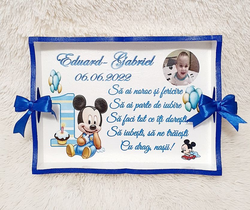 Pahare personalizate / tavita miri / umerase / tavita mot /nunta/botez