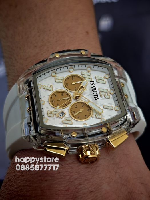 INVICTA Ghost white/gold 47 mm, Инвикта нов ръчен часовник