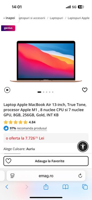 Laptop Apple MacBook Air 13-inch