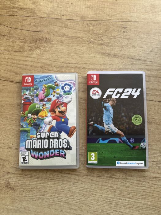 Nintendo Switch Oled, полный комплект + 2 игры