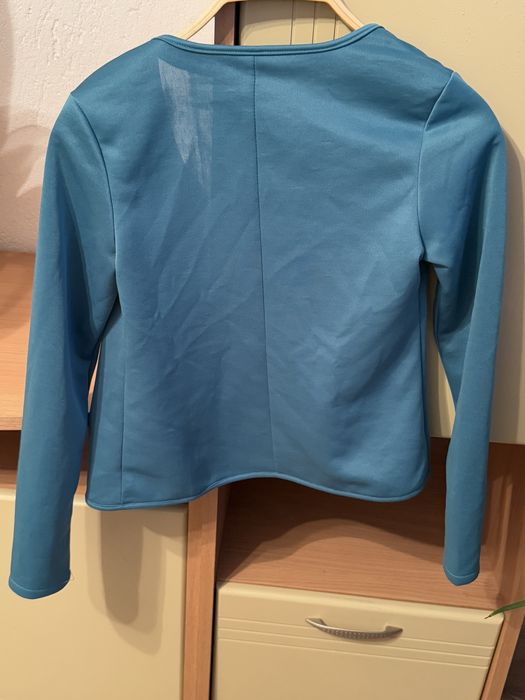 Тънко сако в синьо-зелен цвят