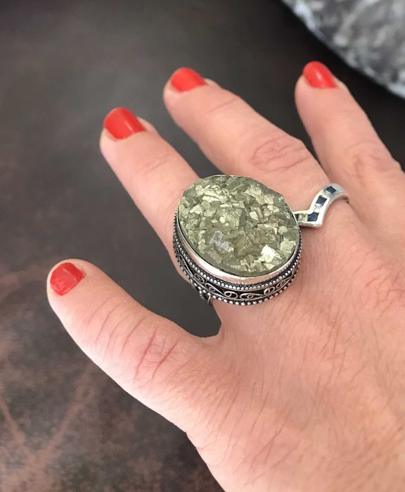 Inel Argint 925 cu Piatra Semipretioasa Pirita