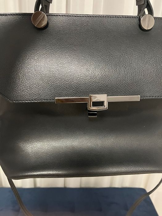 Geanta neagră piele naturală