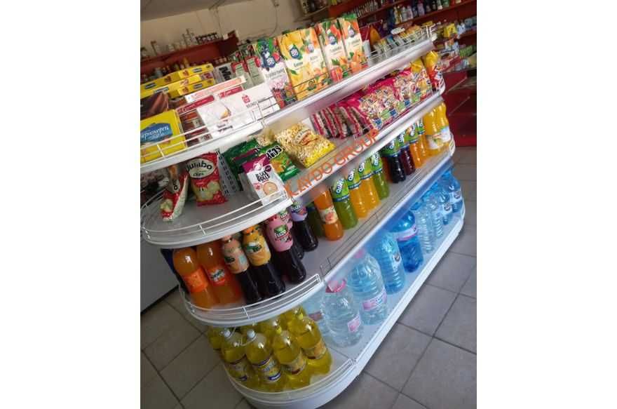 Островен стелаж със заоблени краища- наличен бял цвят- нов